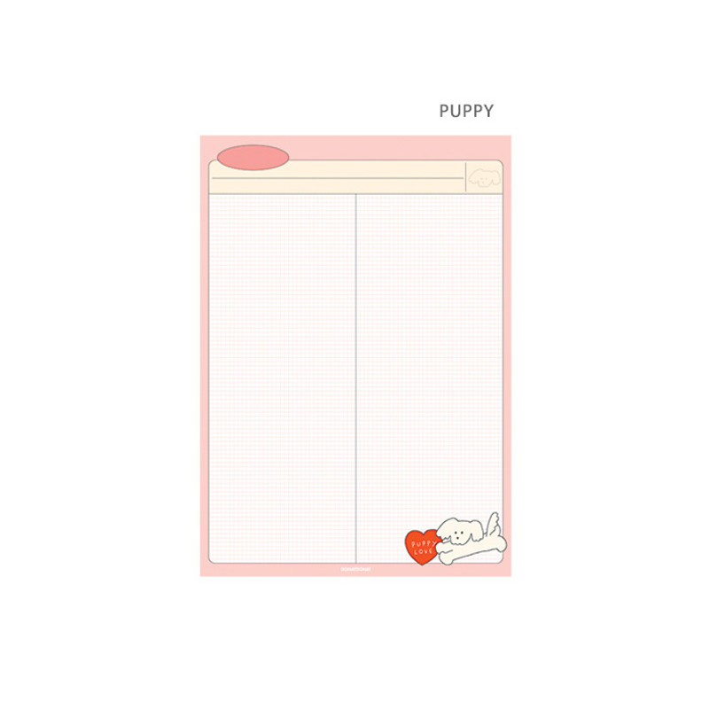 Puppy - ROMANE More Happy A5 Grid Writing Notepad Puppy - ROMANE More Happy A5 Grid Writing Notepad