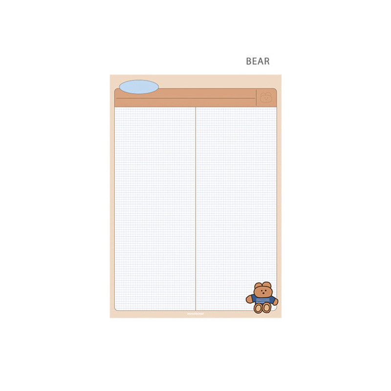 Bear - ROMANE More Happy A5 Grid Writing Notepad Bear - ROMANE More Happy A5 Grid Writing Notepad