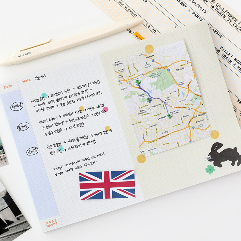 Usage example - ROMANE More Happy A5 Grid Writing Notepad Usage example - ROMANE More Happy A5 Grid Writing Notepad