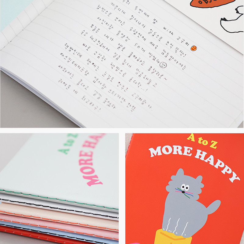 Detail of ROMANE More Happy A5 Line Notebook Detail of ROMANE More Happy A5 Line Notebook