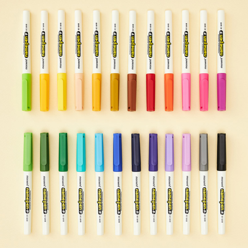 MONAMI 24 Colors Permanent Marker Name Pen Set