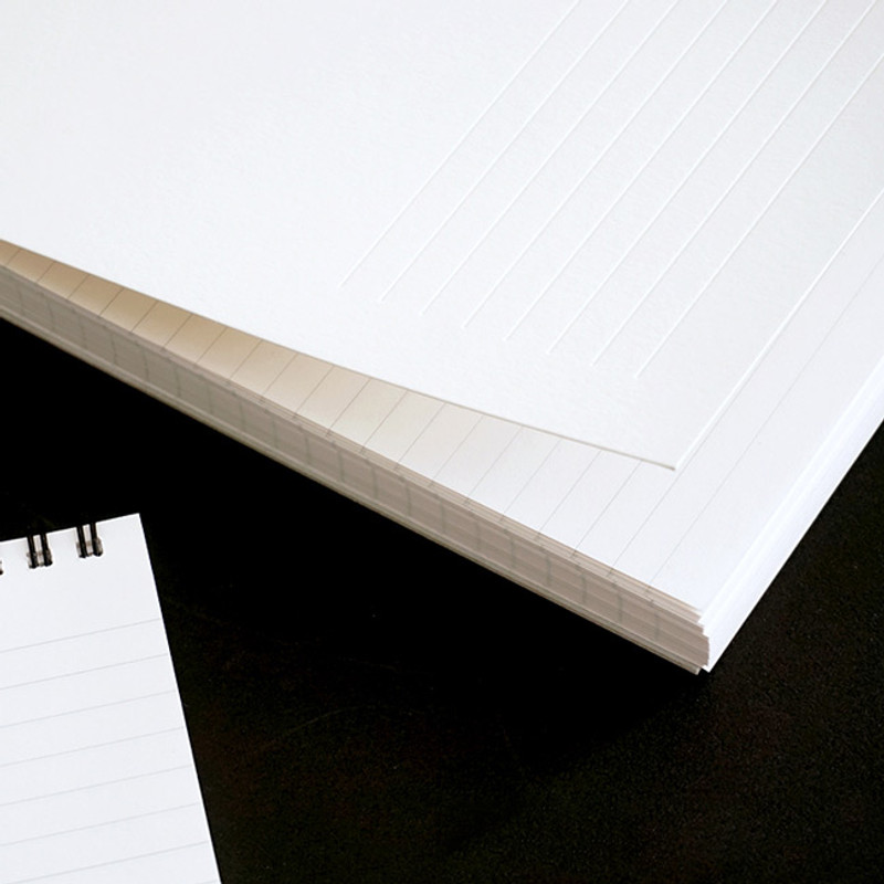 80gsm paper - Indigo Storage B6 Wire Bound Lined Notebook