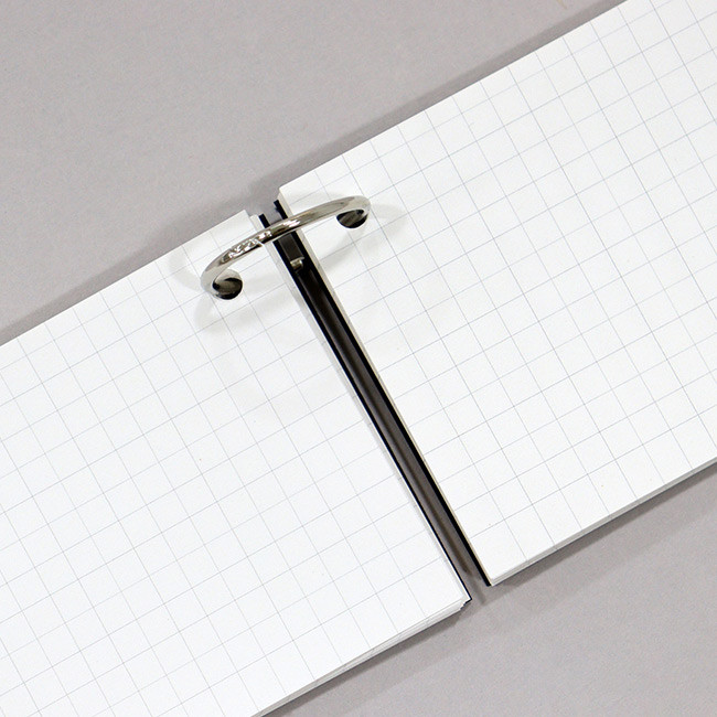 Grid paper - Indigo Storage Grid Flashcards Notepad With a Metal Ring