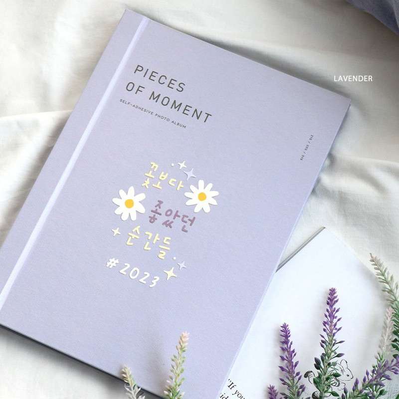 Lavender - ICONIC Lettering Pieces of Moment Self Adhesive Photo Album Lavender - ICONIC Lettering Pieces of Moment Self Adhesive Photo Album