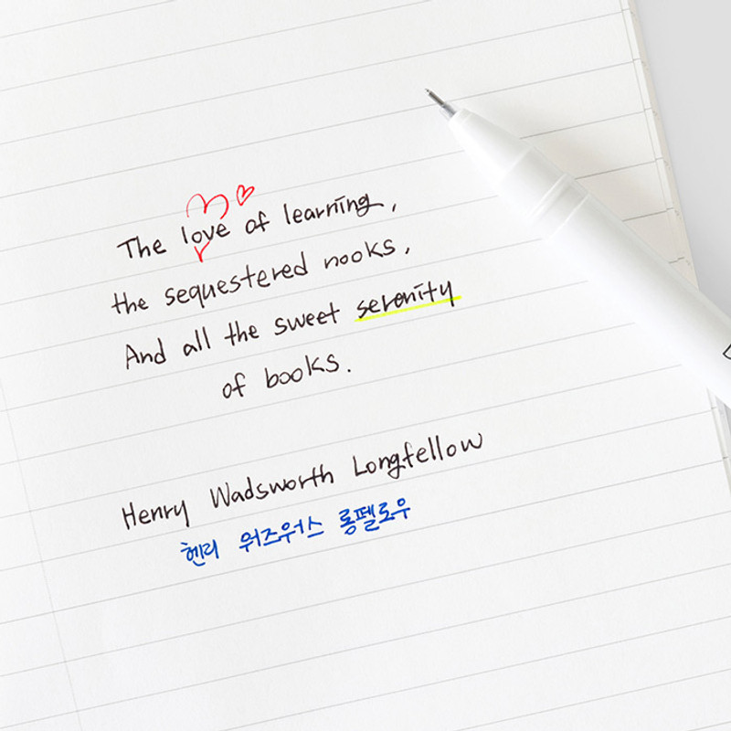 Usage example - Bookfriends Duo Simple Line Twin Gel Pen Set