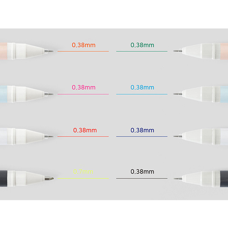 Tip size - Bookfriends Duo Simple Line Twin Gel Pen Set