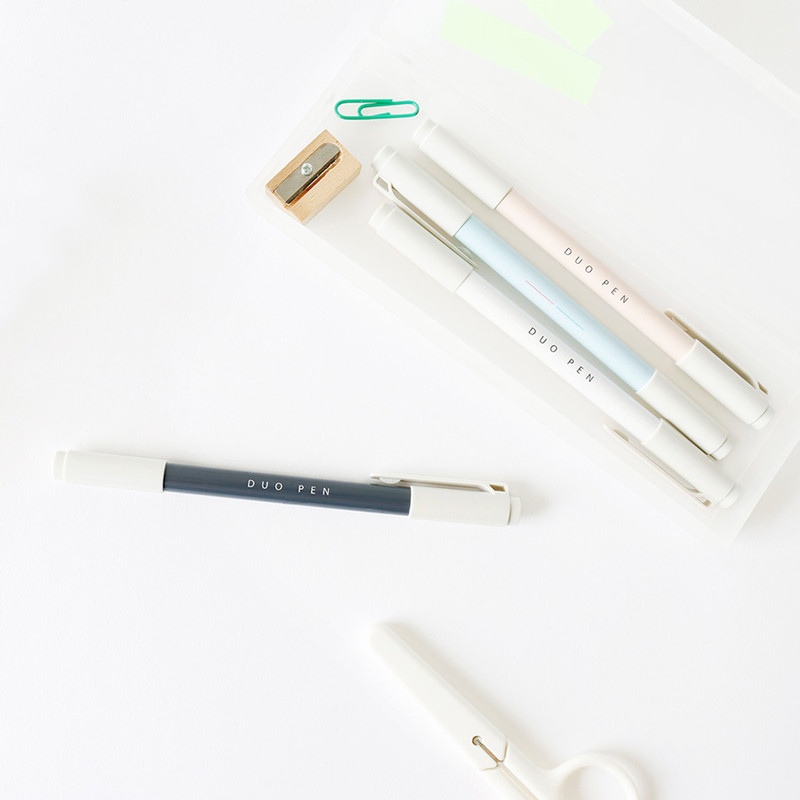 Bookfriends Duo Simple Line Twin Gel Pen Set