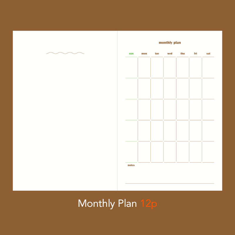 Monthly plan - Paperian Life Gardener 6 months Dateless Weekly Diary