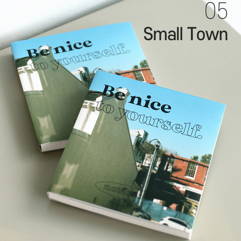Small town - Paperian Be Nice To Yourself Grid and Blank Notebook Small town - Paperian Be Nice To Yourself Grid and Blank Notebook