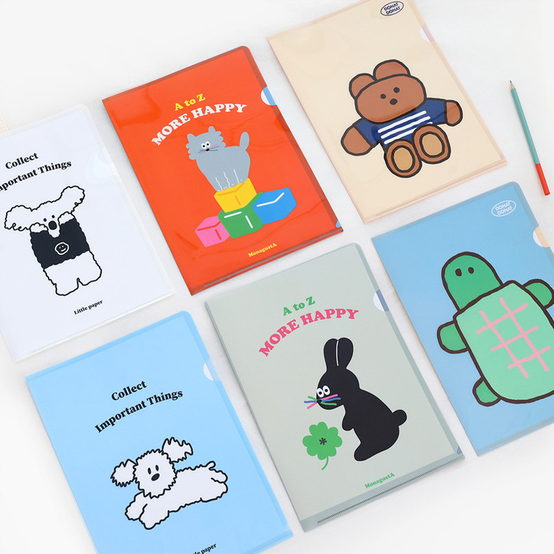 ROMANE Donat Donat Friends A4 Document File Holder Set ROMANE Donat Donat Friends A4 Document File Holder Set