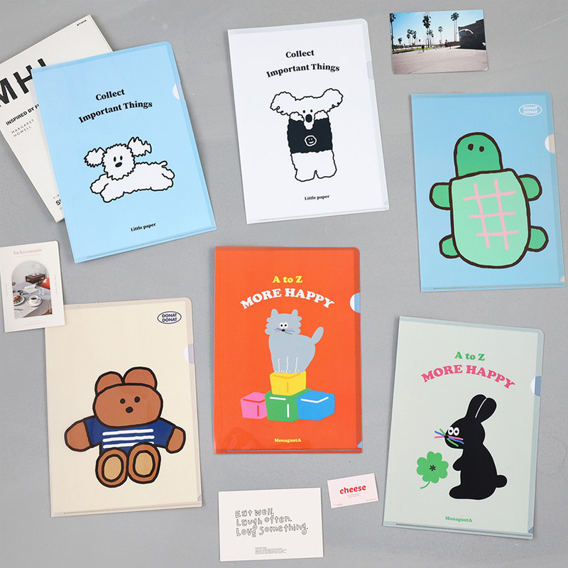 ROMANE Donat Donat Friends A4 Document File Holder Set ROMANE Donat Donat Friends A4 Document File Holder Set