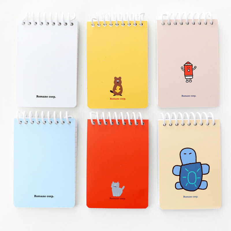 Back - ROMANE Donat Donat Friends Spiral-Bound Lined Writing Pad Back - ROMANE Donat Donat Friends Spiral-Bound Lined Writing Pad