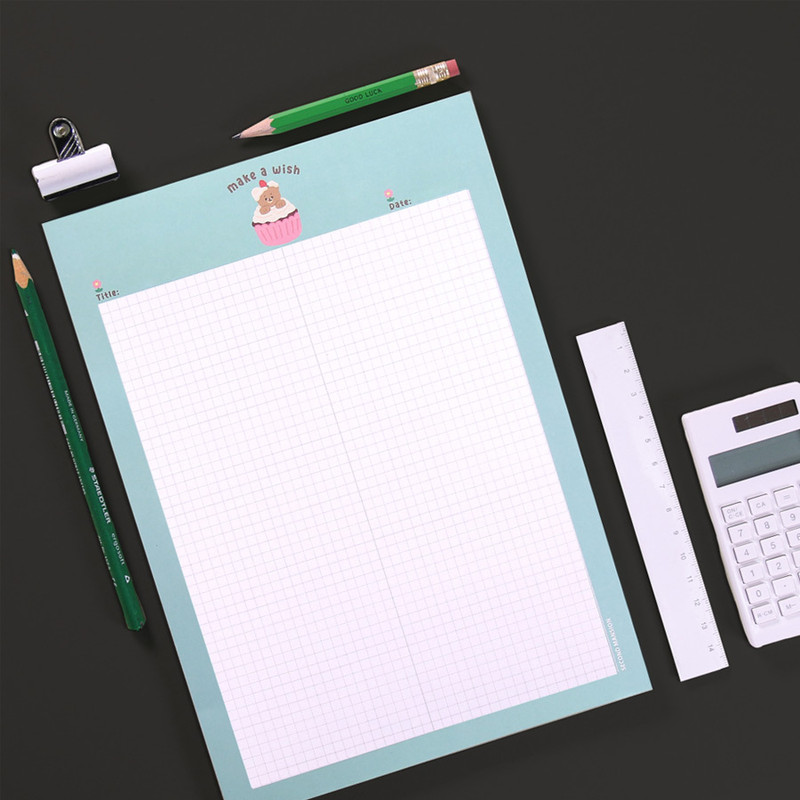 Second Mansion Camel Bear B5 Grid Writing Notepad