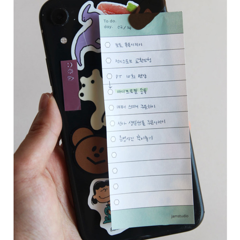 Usage example - Jam Studio Daily Memo Timetable To Do List Notepad Usage example - Jam Studio Daily Memo Timetable To Do List Notepad