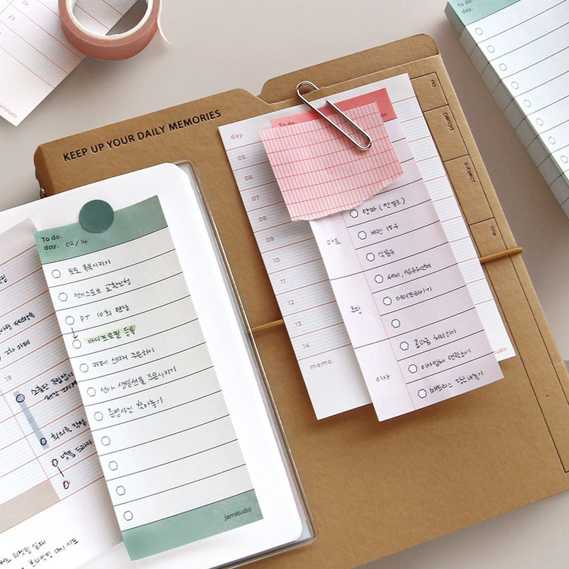 Usage example - Jam Studio Daily Memo Timetable To Do List Notepad Usage example - Jam Studio Daily Memo Timetable To Do List Notepad