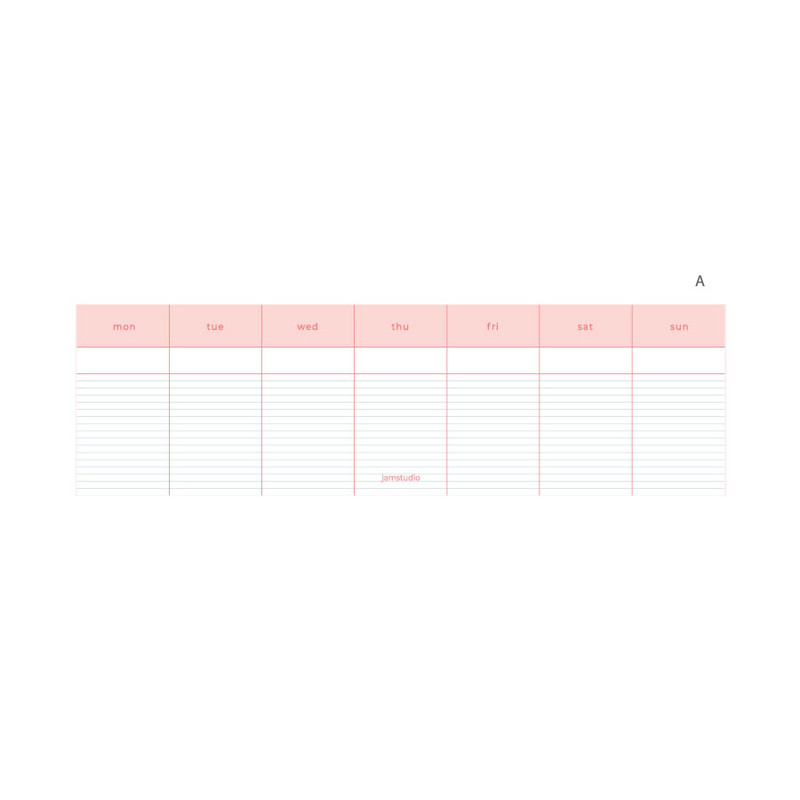 A - Jam Studio Weekly Memo Checklist Dateless Planner A - Jam Studio Weekly Memo Checklist Dateless Planner