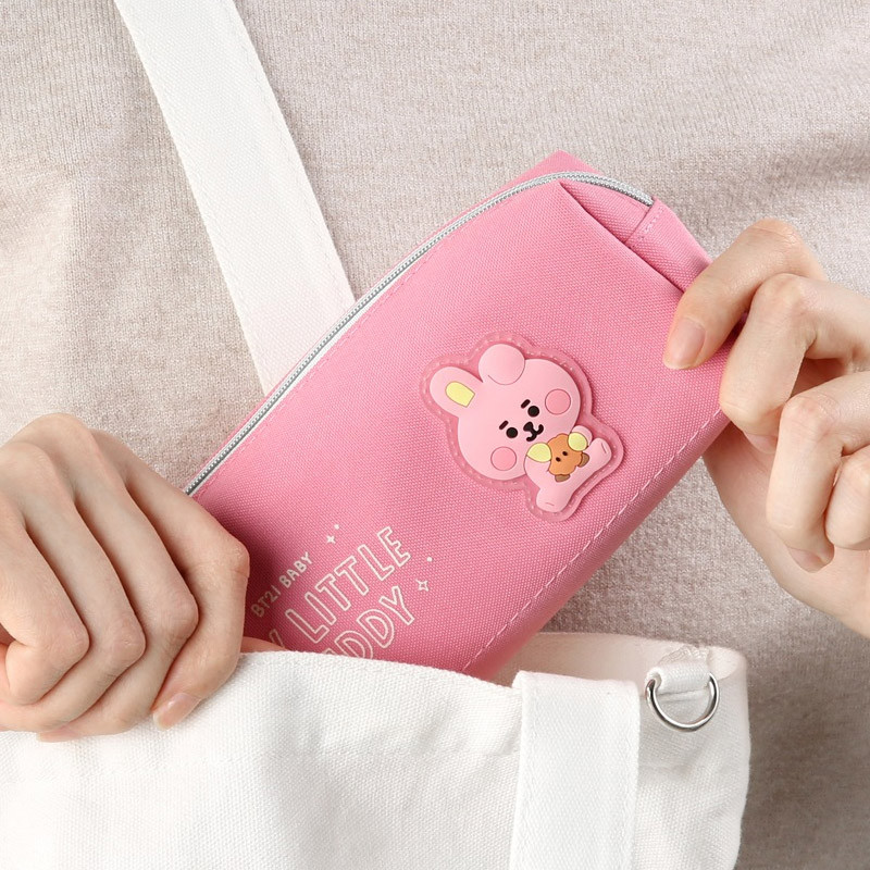 Usage example - BT21 Little Buddy Baby Double Pockets Pencil Case Pouch