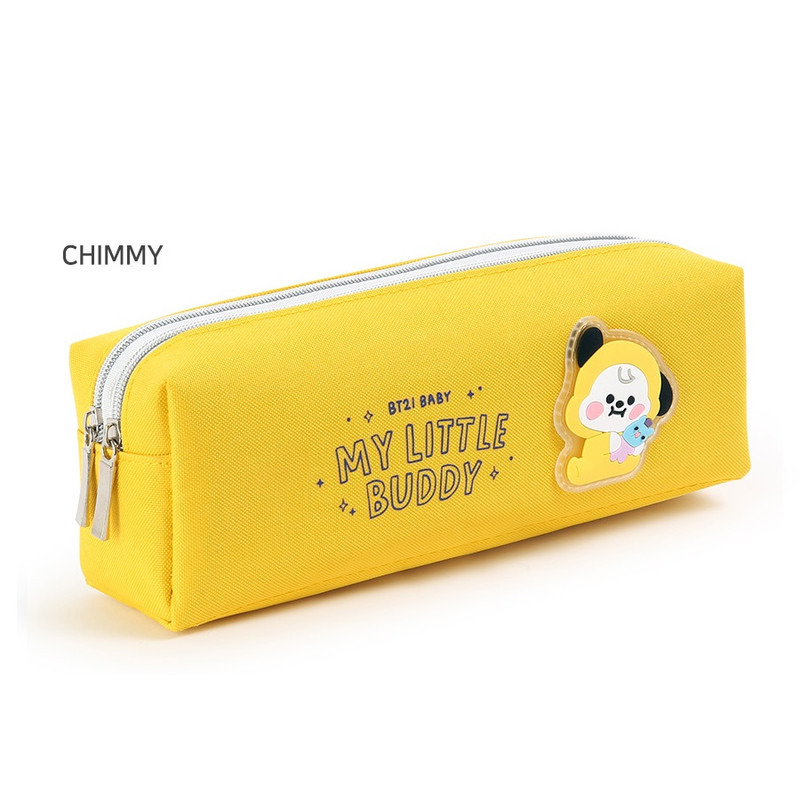 CHIMMY - BT21 Little Buddy Baby Double Pockets Pencil Case Pouch