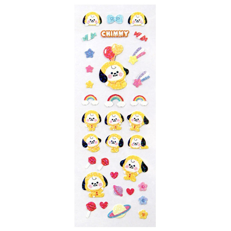 CHIMMY - BT21 Baby Glitter Removable Sticker  CHIMMY - BT21 Baby Glitter Removable Sticker