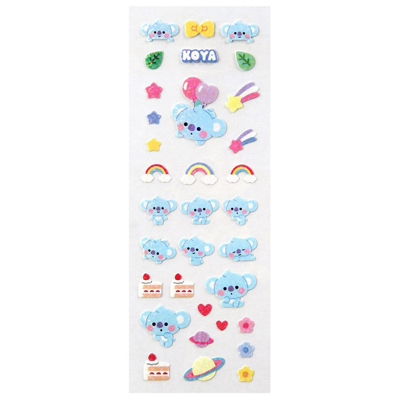 KOYA - BT21 Baby Glitter Removable Sticker  KOYA - BT21 Baby Glitter Removable Sticker