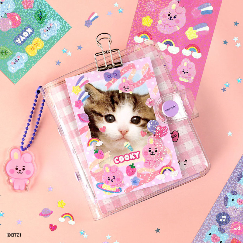 Usage example - BT21 Baby Glitter Removable Sticker  Usage example - BT21 Baby Glitter Removable Sticker
