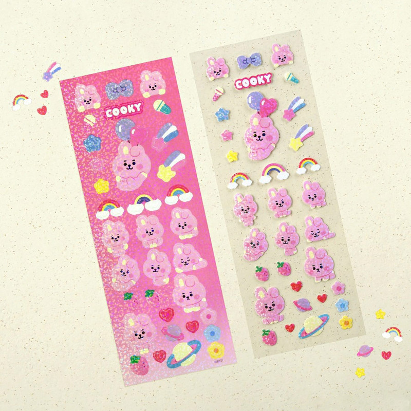 BT21 Baby Glitter Removable Sticker  BT21 Baby Glitter Removable Sticker
