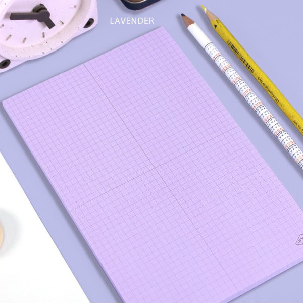 Lavender - Second Mansion Basic A5 Grid Memo Writing Notepad