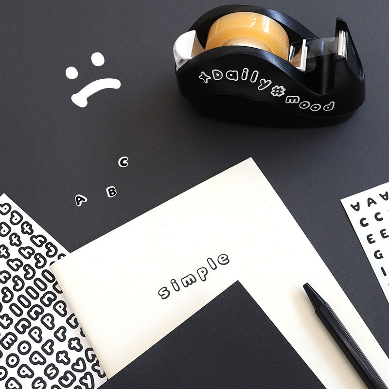 Usage example - Indigo Basic Calli Alphabet Removable Sticker Pack