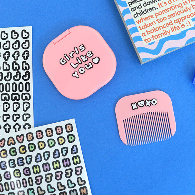 Usage example - Indigo Basic Calli Alphabet Removable Sticker Pack