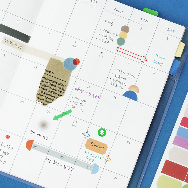 Usage example - ICONIC Color Shape Paper Clear Sticker Pack Usage example - ICONIC Color Shape Paper Clear Sticker Pack