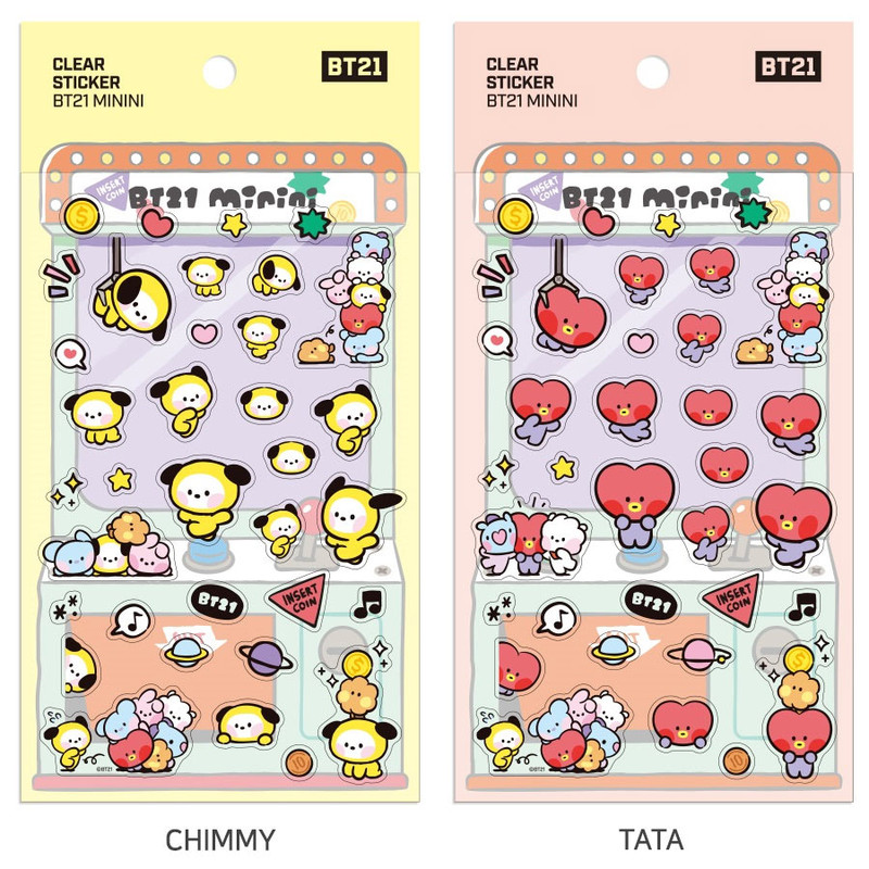 Option - BT21 Minini Clear PVC Sticker