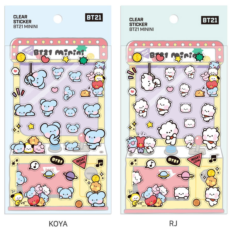 Option - BT21 Minini Clear PVC Sticker