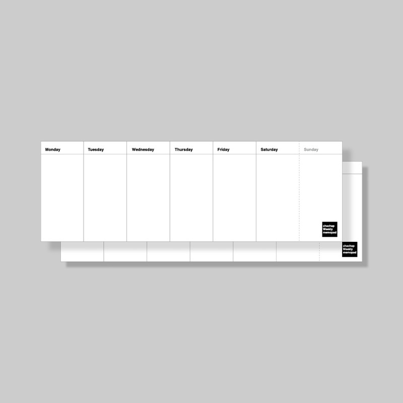 Chachap Simple Dateless Weekly Desk Planner Notepad Chachap Simple Dateless Weekly Desk Planner Notepad