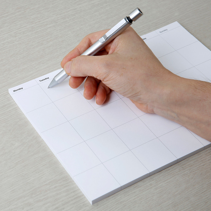 Usage example - Simple Dateless Monthly Desk Planner Notepad Usage example - Simple Dateless Monthly Desk Planner Notepad