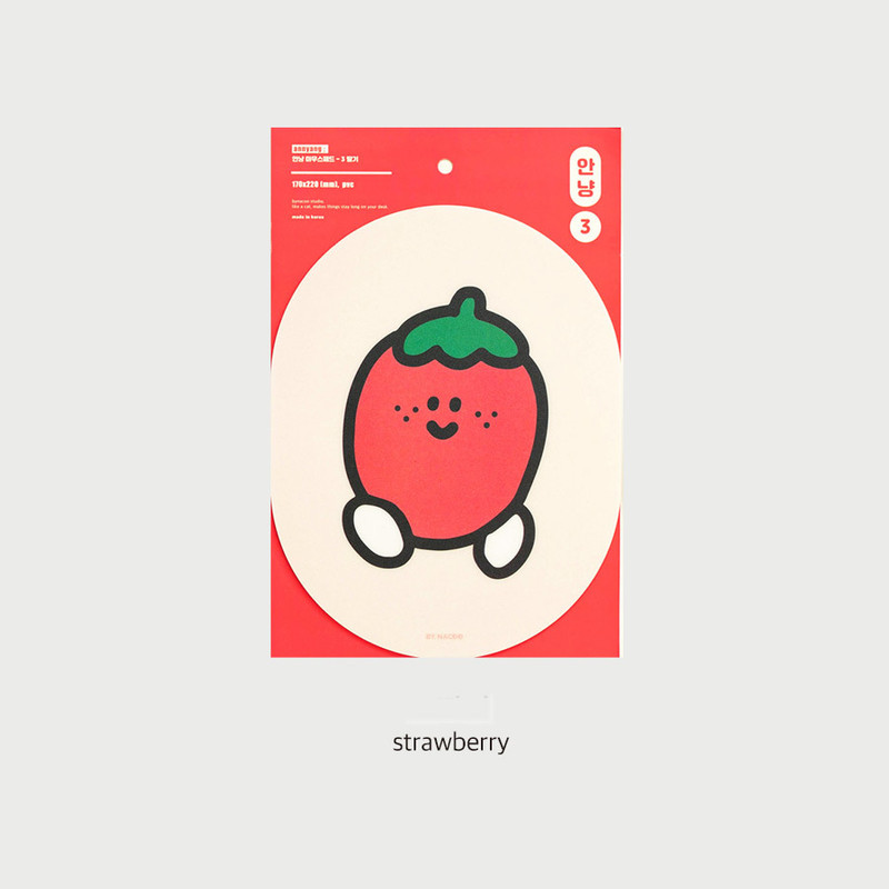 Strawberry - Nacoo Annyang Desk Mouse Pad Strawberry - Nacoo Annyang Desk Mouse Pad