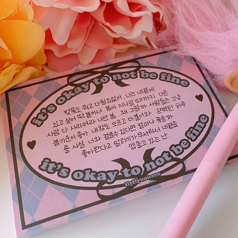 FlyFlyUnicorn It's Okay Writing Notepad Of 100 Sheets FlyFlyUnicorn It's Okay Writing Notepad Of 100 Sheets