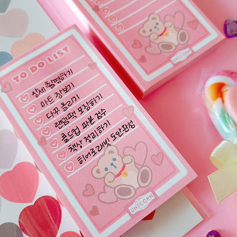 Usage example - FlyFlyUnicorn Gomchungi To Do List Writing Notepad Usage example - FlyFlyUnicorn Gomchungi To Do List Writing Notepad