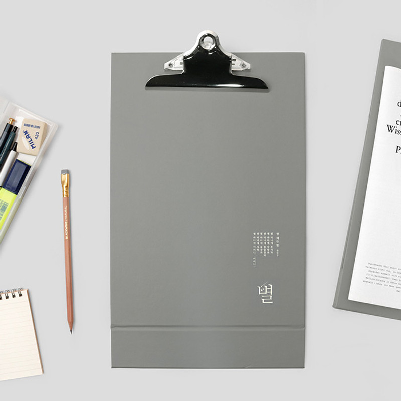 Gray - Bookfriends Stand Up A4 Clipboard File Holder