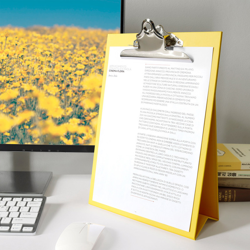 Yellow - Bookfriends Stand Up A4 Clipboard File Holder