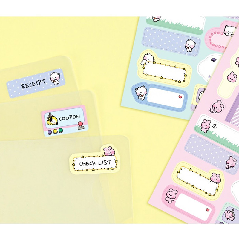Usage example - BT21 Minini Removable Label Sticker Pack