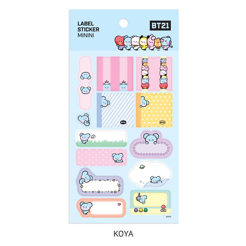 KOYA - BT21 Minini Removable Label Sticker Pack