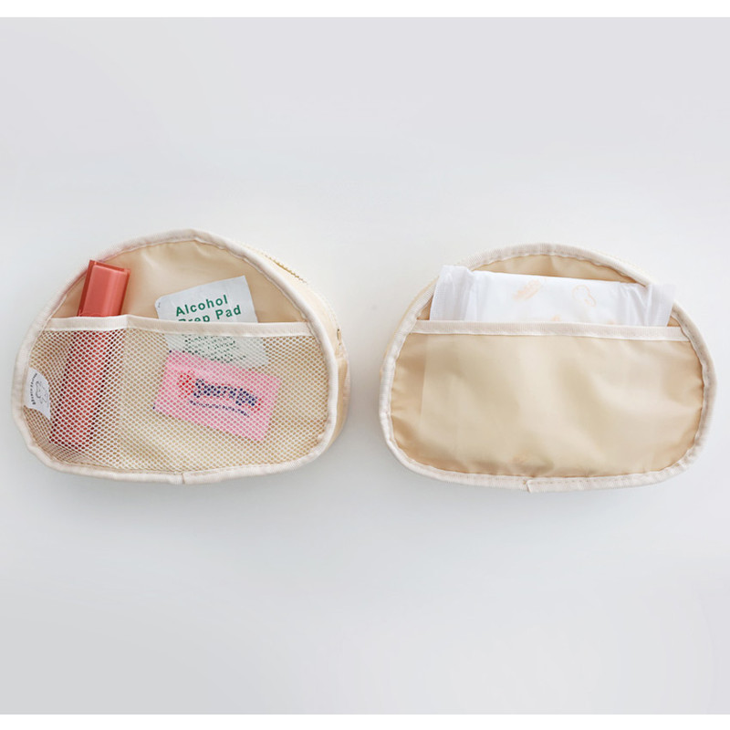 pockets - ROMANE Brunch Brother Round Zipper Pouch with Strap pockets - ROMANE Brunch Brother Round Zipper Pouch with Strap