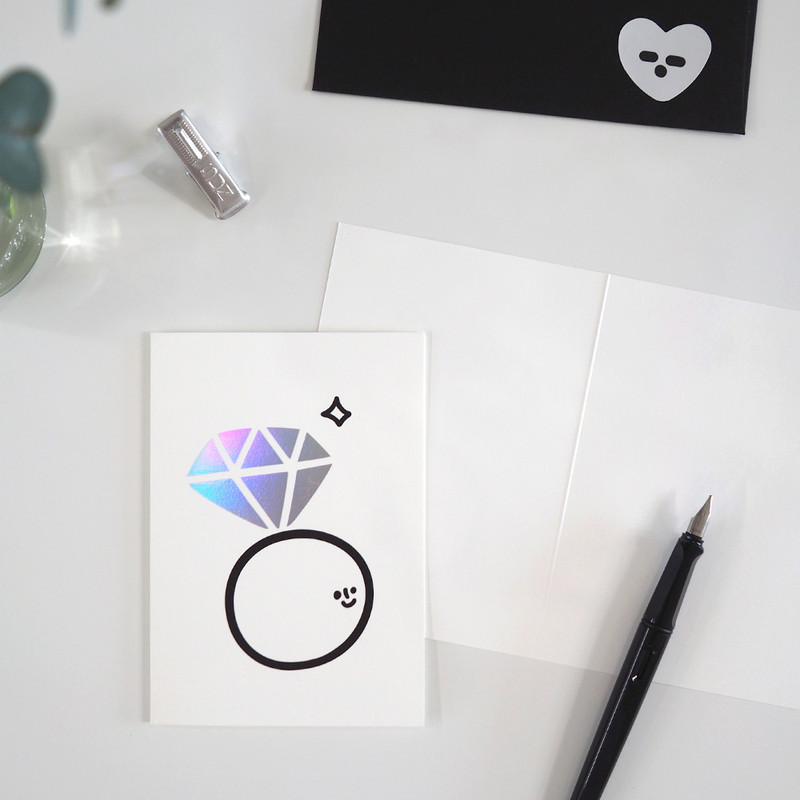 When You Smile Hologram ring message card