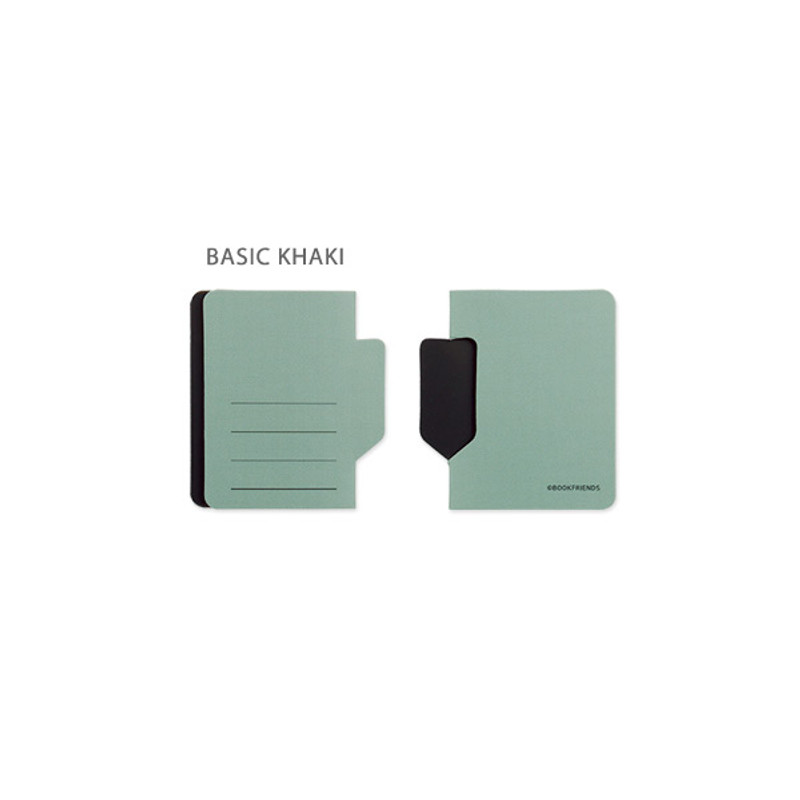 Basic Khaki - Bookfriends Index Magnetic Page Marker Bookmark