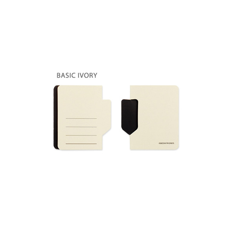 Basic ivory - Bookfriends Index Magnetic Page Marker Bookmark