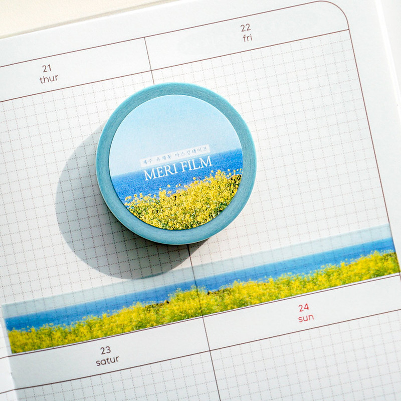 Meri Film Jeju Rapeseed Flower Paper Masking Tape Meri Film Jeju Rapeseed Flower Paper Masking Tape