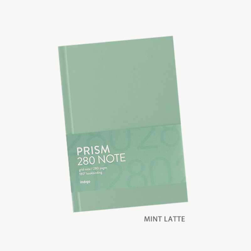 Mint latte - Indigo Prism 280 B6 Hardcover Grid Notebook Mint latte - Indigo Prism 280 B6 Hardcover Grid Notebook