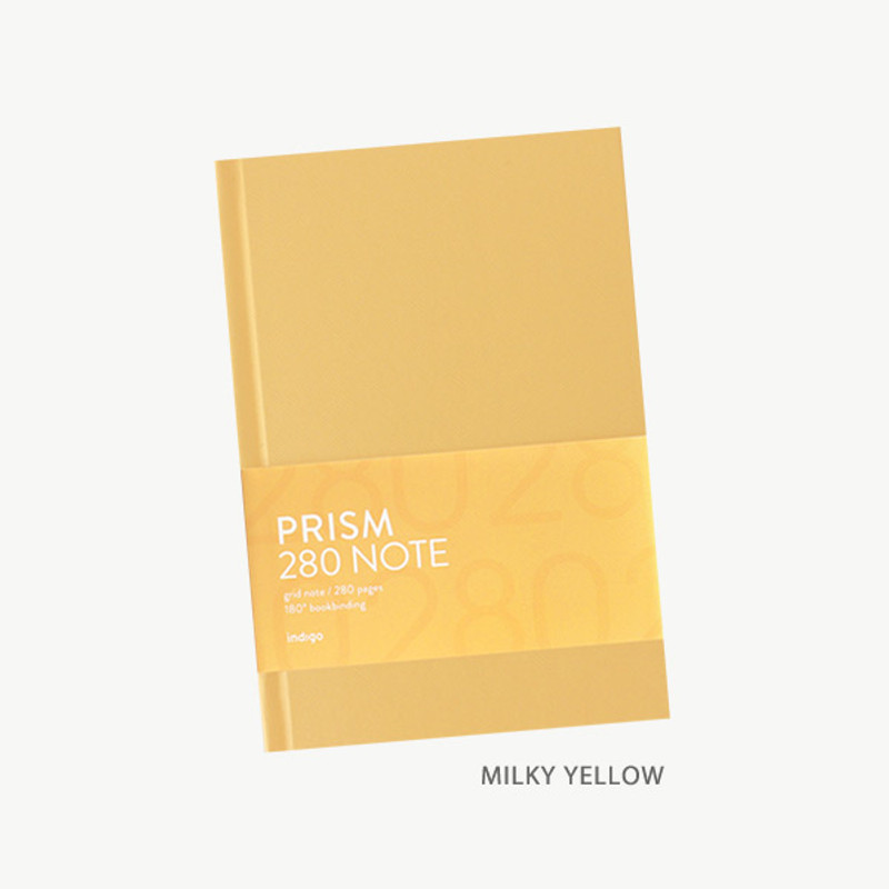 Milky Yellow - Indigo Prism 280 B6 Hardcover Grid Notebook Milky Yellow - Indigo Prism 280 B6 Hardcover Grid Notebook