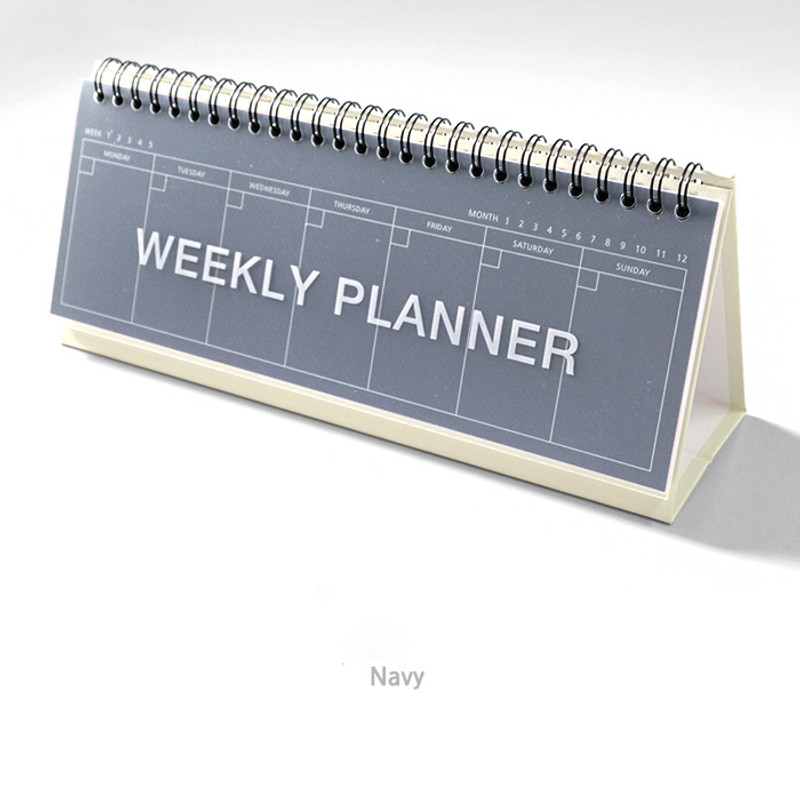 Navy - 2Young Color Wirebound Undated Weekly Desk Planner
