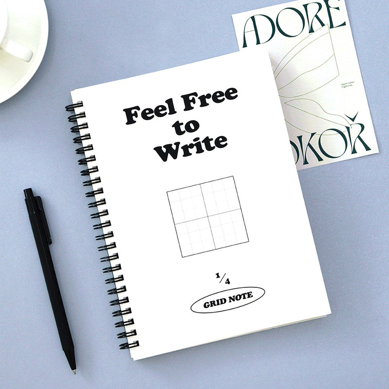 1/4 grid - Indigo A5 Wire Bound Lined Grid Notebook 1/4 grid - Indigo A5 Wire Bound Lined Grid Notebook